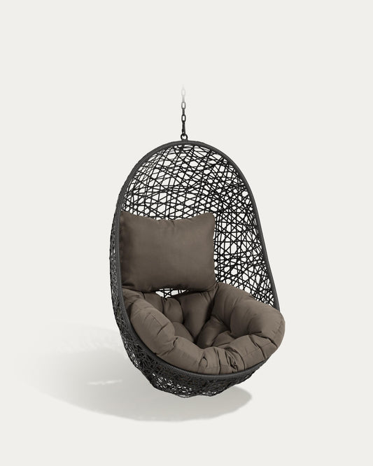 Florina hanging chair in dark grey