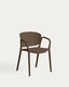 Ania stackable outdoor chair in dark brown