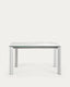 Axis porcelain extendable table in White Kalos finish with grey legs 140 (200) cm