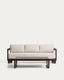 Nerano set with 3-seater sofa and coffee table in brown aluminium