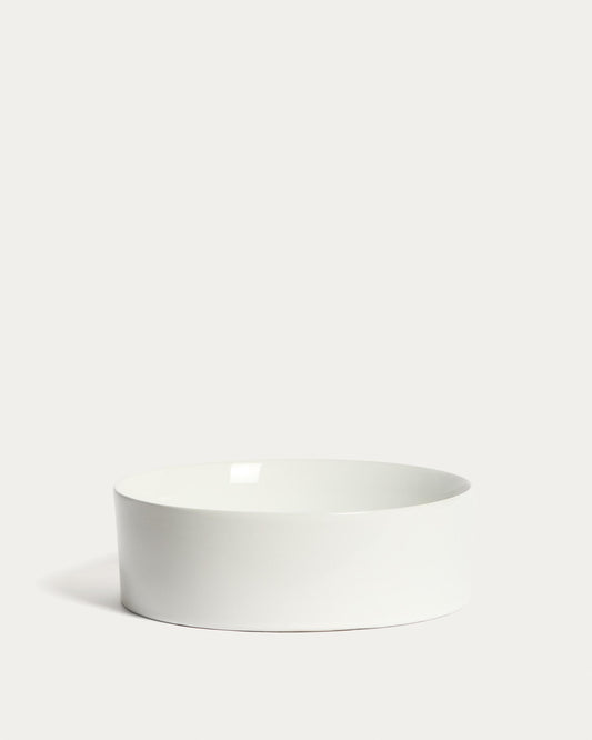 Ovara countertop basin in white glazed ceramic Ø 36 cm