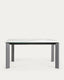 Axis porcelain extendable table in White Kalos finish with anthracite legs 160 (220) cm