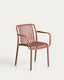 Isabellini stackable outdoor chair in terracotta