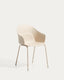 Sanile chair with beige-finish steel legs