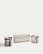 Tamaris set with 3-seater sofa and 2 armchairs in brown aluminium