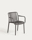 Isabellini stackable outdoor chair in graphite