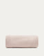 Kaeli footrest cover in pink bouclé Ø 90 cm
