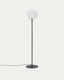 Brisia metal floor lamp with black finish and 1 frosted glass ball Ø30cm