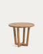 Nahla round table in solid mango wood with walnut finish Ø 90cm FSC 100%