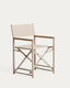 Tisno outdoor folding chair in taupe aluminium and taupe texteline