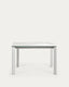 Axis porcelain extendable table in White Kalos finish with white legs 120 (180) cm