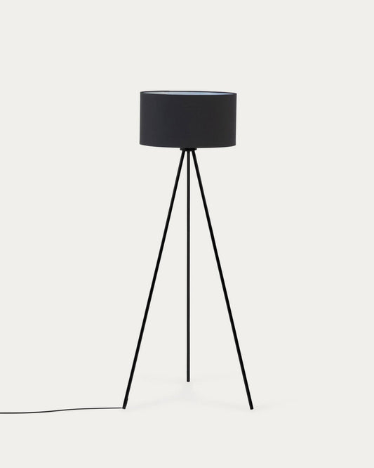 Ikia floor lamp in steel with black finish