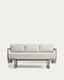 Nerano set with 3-seater sofa and coffee table in taupe aluminium