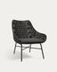 Abeli cord armchair in black