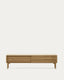 Lenon 2 door solid wood and oak veneer TV stand, 200 x 57 cm, FSC MIX Credit