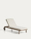 Kionia taupe aluminium sun lounger.