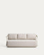 Tamaris taupe aluminium 3-seater sofa 217cm