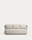 Tamaris brown aluminium 3-seater sofa 217cm
