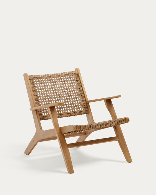 Grignoon chair, made from solid acacia wood and woven wicker FSC 100%