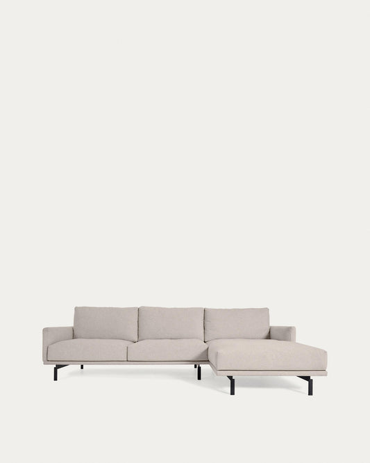 Galene 3 seater sofa with right-hand chaise longue in beige, 254 cm FSC Mix Credit