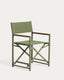 Tisno outdoor folding chair in green aluminium and green texteline