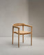 Icaro stackable chair in FSC 100% solid teak wood with natural finish