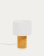 Bianella corduroy table lamp in mustard