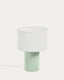 Bianella cotton and turquoise corduroy table lamp