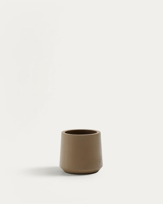 Calun beige cement planter Ø 32cm