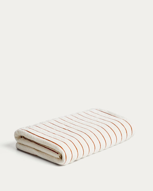Dorane 100% cotton towel with orange stripes 100 x 150cm