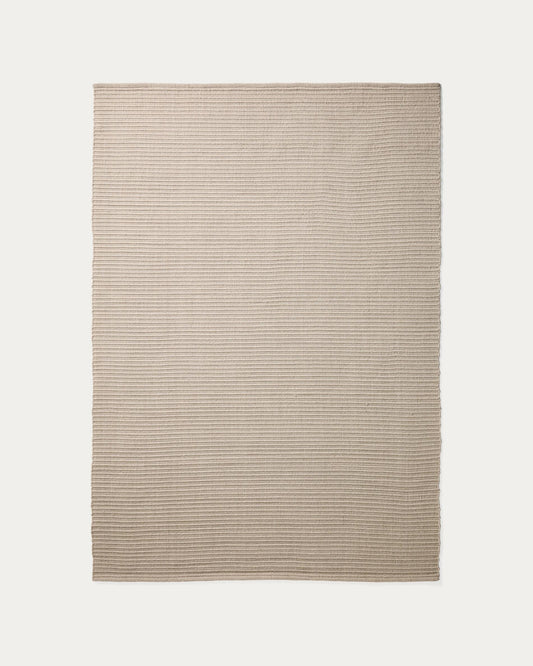Ardelia ecru synthetic fibre rug 160 x 230cm