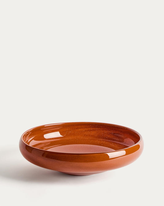 Denuo red glass centrepiece Ø34cm