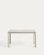 Anafi table in sintered stone and ecru aluminium 140 x 80 cm