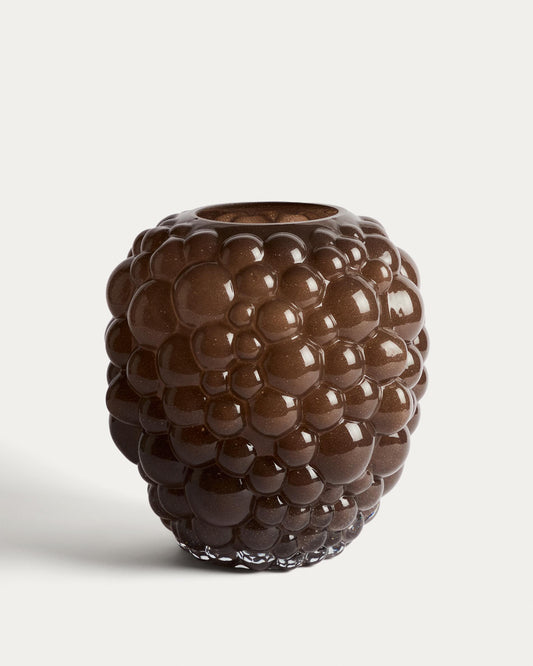 Mure brown glass vase 30cm