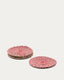 Rivela set of 4 red seagrass coasters