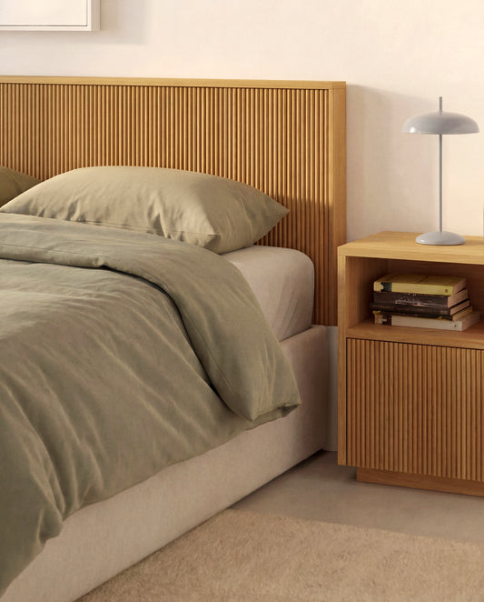 Helvine oak veneer headboard for bed up to 90cm FSC 100%