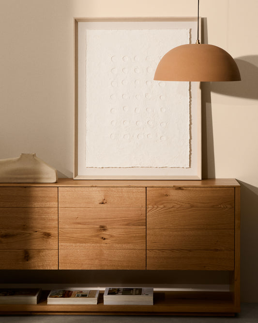 Olvin abstract picture on white recycled paper with hand-crafted reliefs 94 x 74 cm