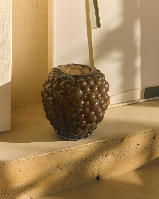 Mure brown glass vase 30cm