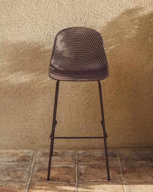 Quinby brown outdoor stool 75cm
