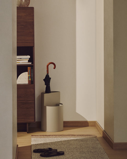 Atin beige metal large umbrella stand