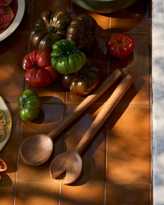Malor set of 2 in acacia wood kitchen utensils