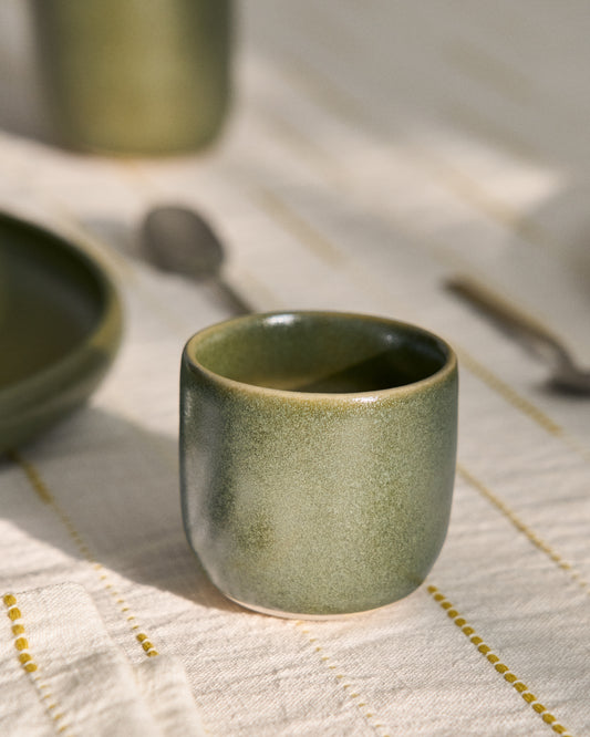Uilo green ceramic mug