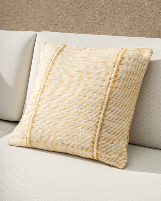 Drati yellow 100% PET cushion cover 45 x 45 cm