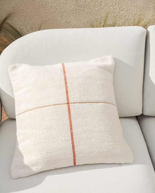 Atima orange 100% PET jacquard cushion cover 45 x 45cm