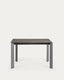 Axis extendable ceramic table in Vulcano Ceniza finish, anthracite steel legs 120 (180)cm