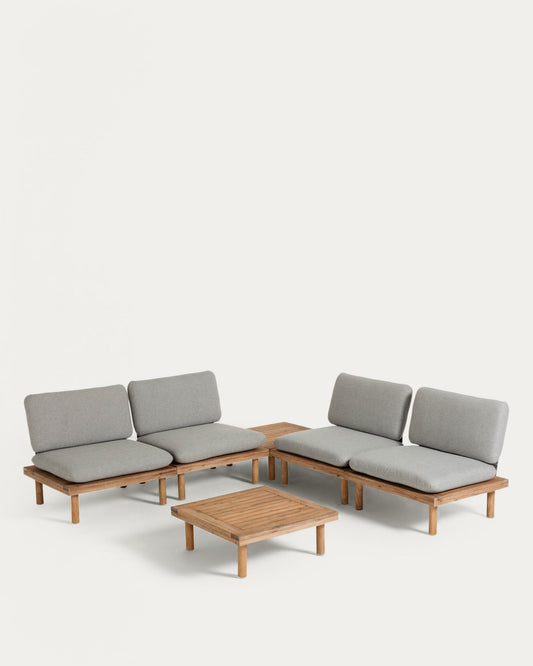 Viridis 4 armchairs and 2 tables set FSC 100%