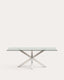 Argo glass table with stainless steel legs 200 x 100 cm