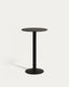 Esilda high round outdoor table in black with metal leg in a painted black finish, Ø 60 x 96 cm