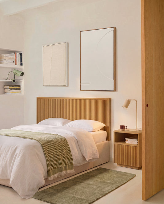 Helvine oak veneer headboard for bed up to 160cm FSC 100%