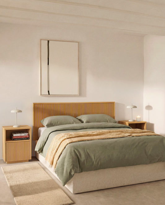 Helvine oak veneer headboard for bed up to 180cm FSC 100%